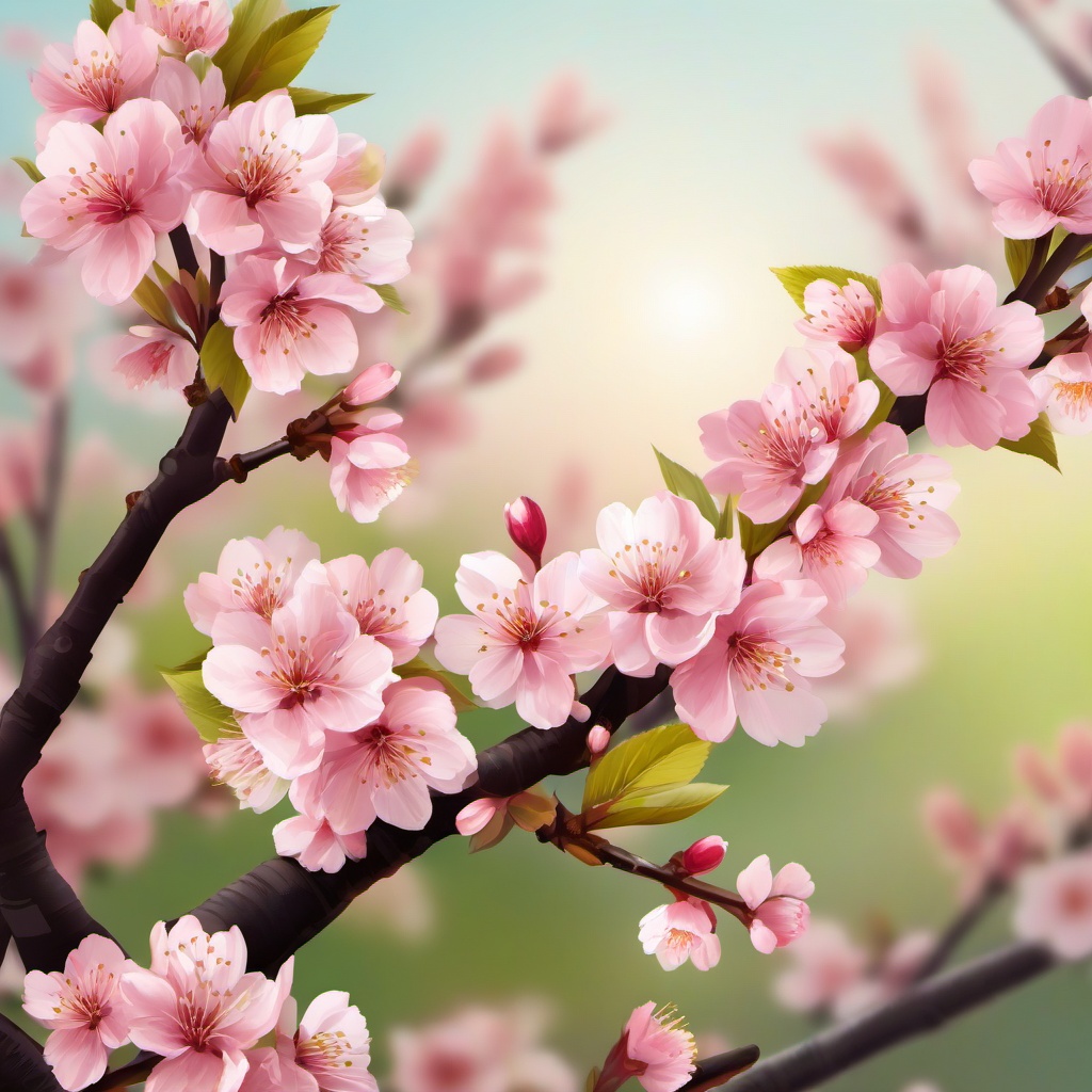 Spring Flower clipart - cherry blossoms in bloom  clipart