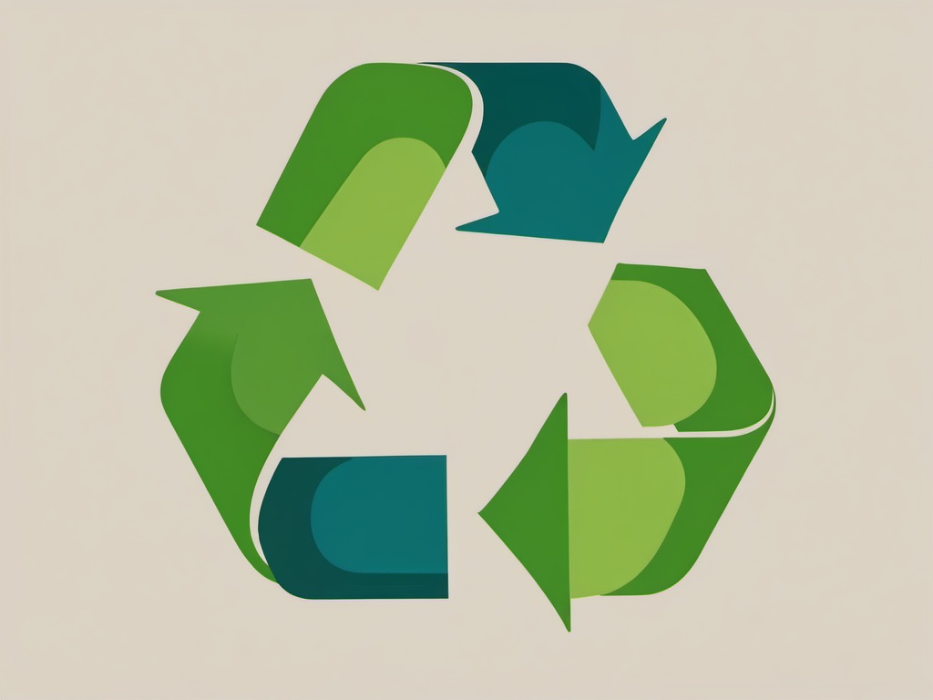 Recycle Arrows and Earth Icon - Recycle arrows and Earth icon for environmental awareness,  color vector clipart, minimal style