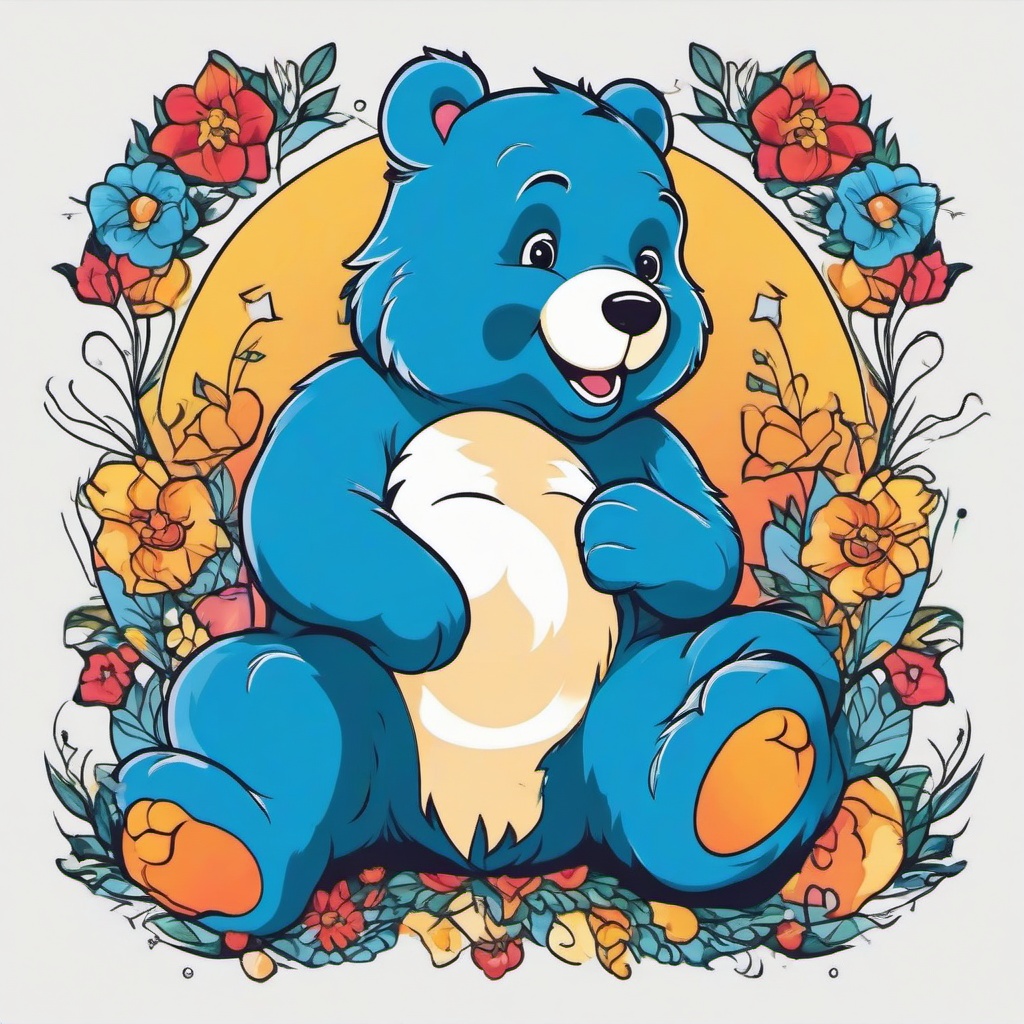 care bear tattoo  simple vector color tattoo