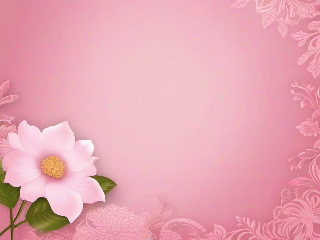 Pink Background With Flower-Soft pink with a subtle floral border  background wallpaper