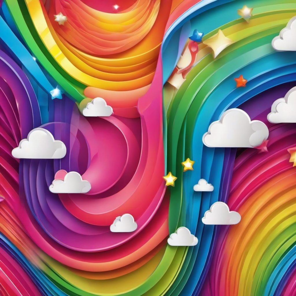 Rainbow Background Wallpaper - cartoon rainbow wallpaper  