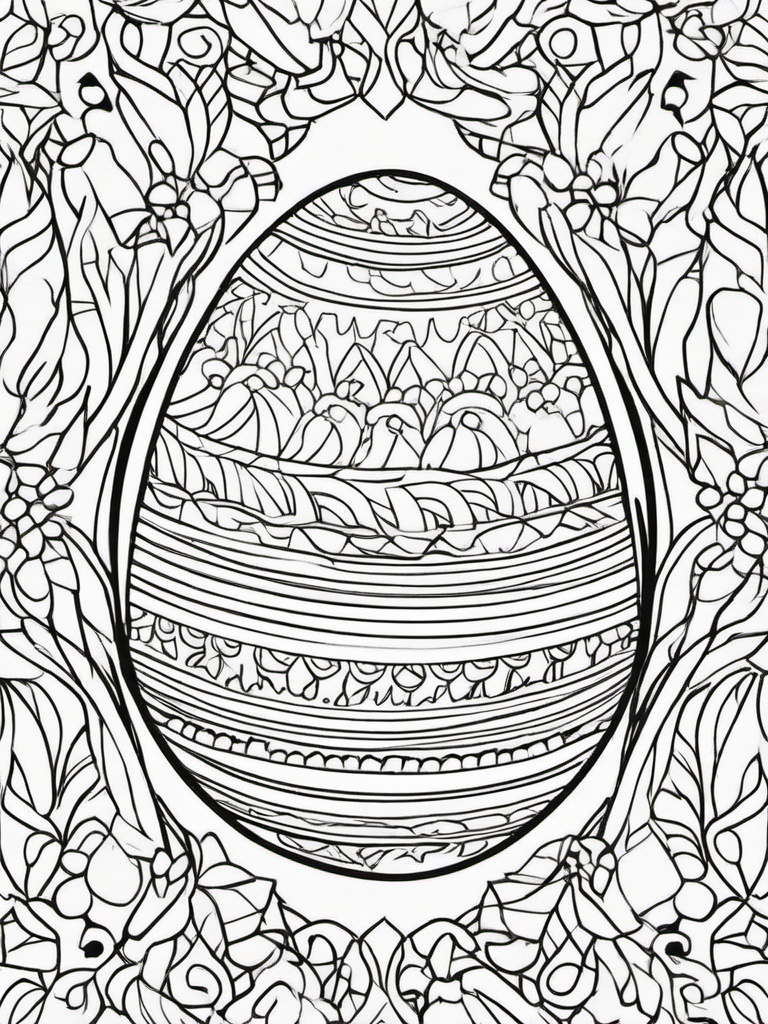 Easter Eggs Coloring Pages - Easter Eggs with markers  simple coloring pages