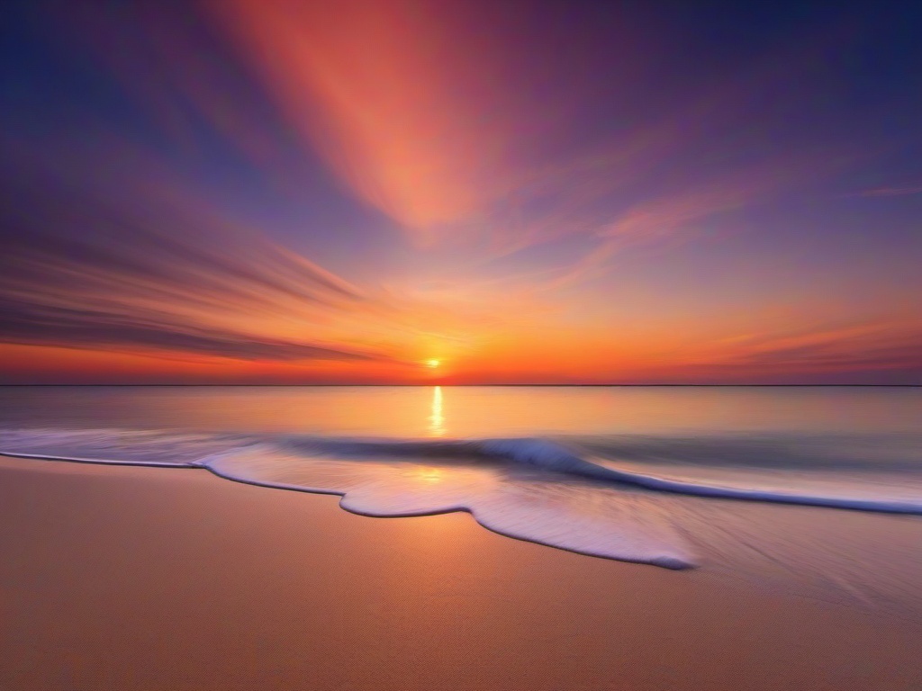 Sunset Wallpaper - Gentle colors on a sandy shore.  sunset background