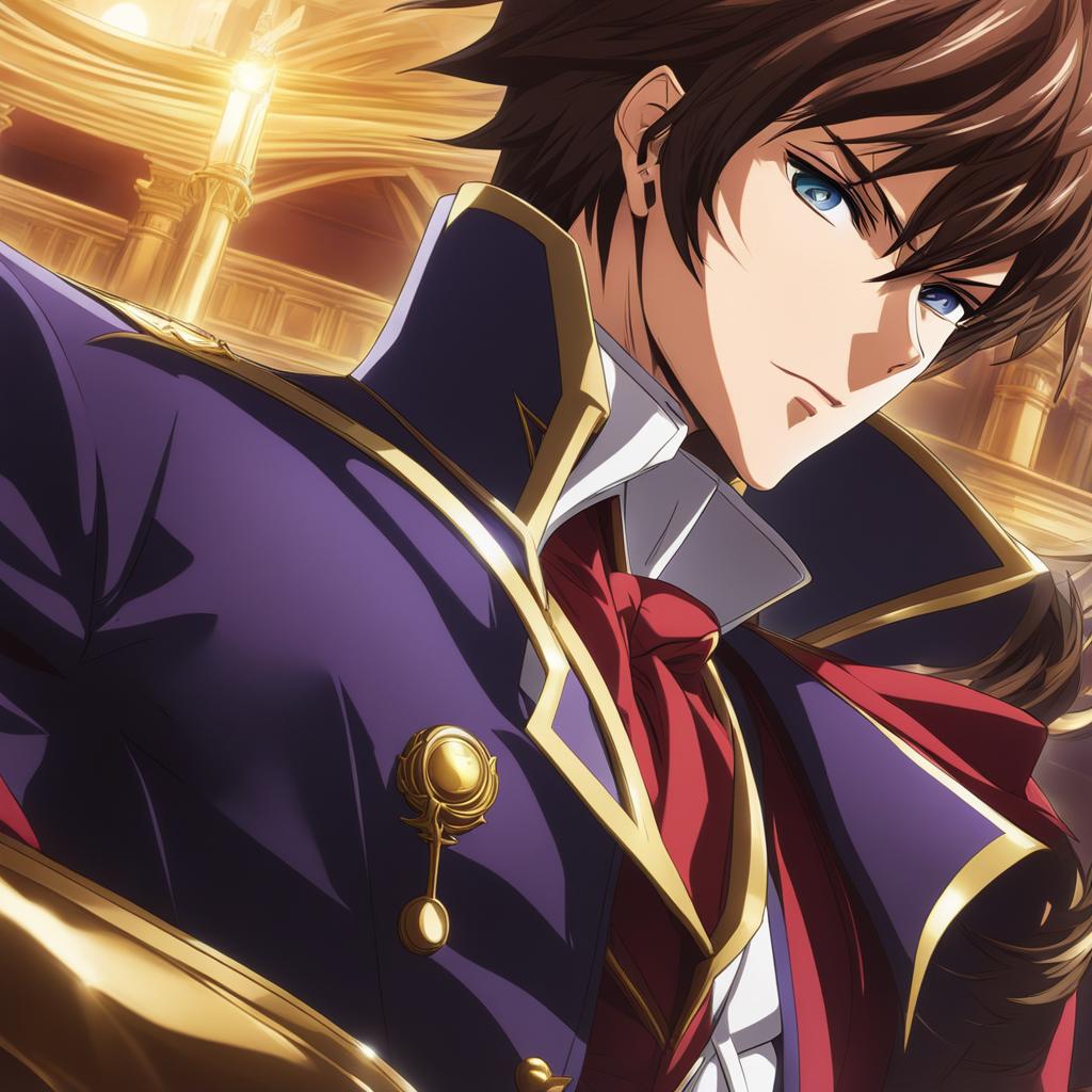 code geass,suzaku kururugi,defending the weak and upholding justice,a bustling courtroom hyperrealistic, intricately detailed, color depth,splash art, concept art, mid shot, sharp focus, dramatic, 2/3 face angle, side light, colorful background