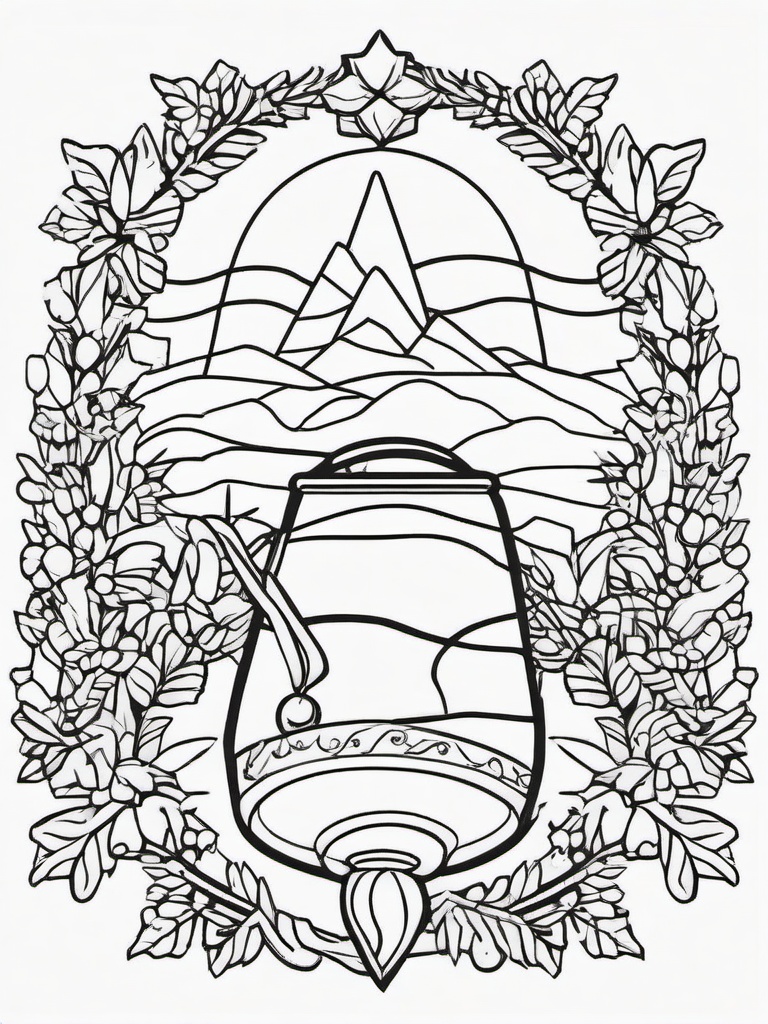 Sleigh Bells Coloring Pages - Jingle Bells Ringing in Celebration  minimal black outline printable sheet, coloring page