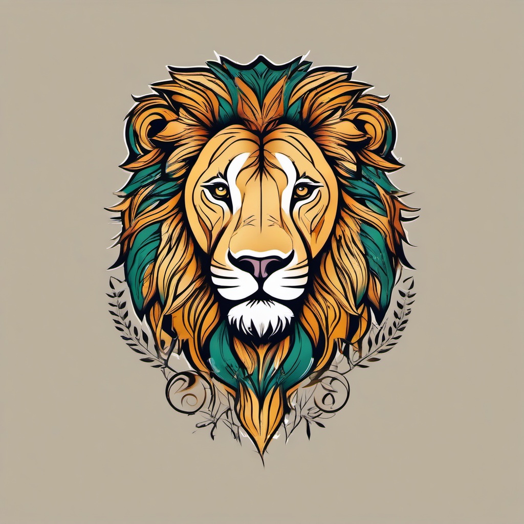 leo virgo tattoo  simple vector color tattoo