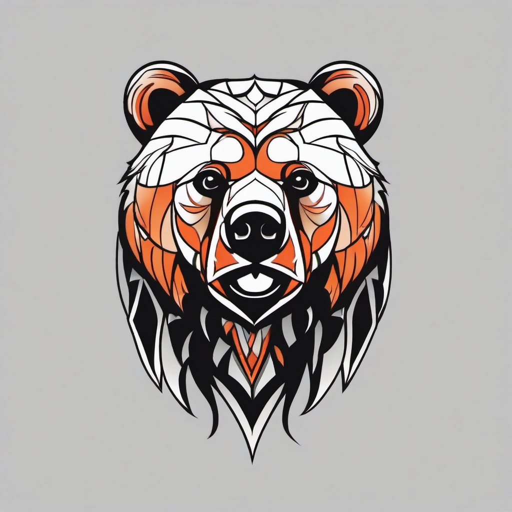 simple small bear tattoo  simple vector color tattoo