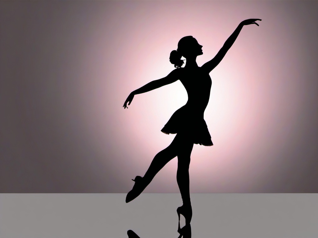 Dance clipart - ballerina dancing in a spotlight  