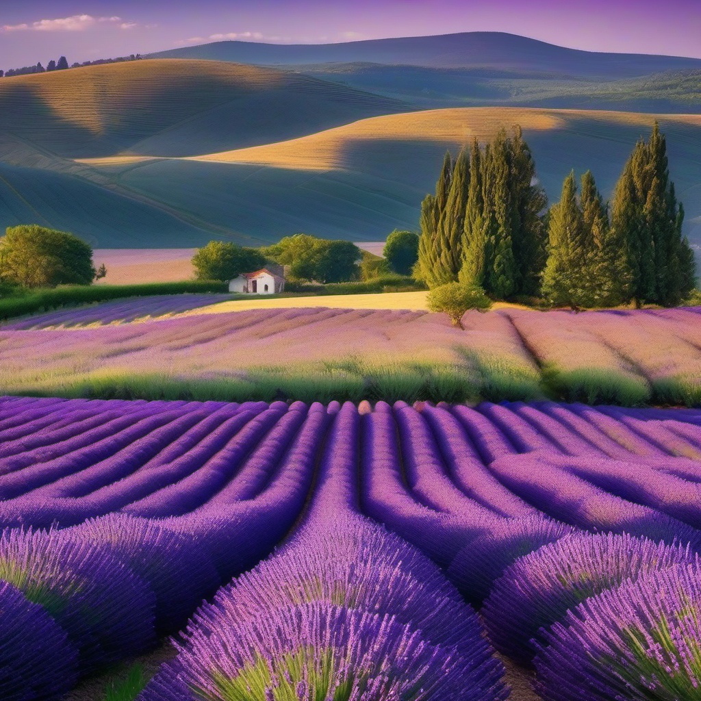 Lavender Field Purple Background intricate details, patterns, wallpaper photo