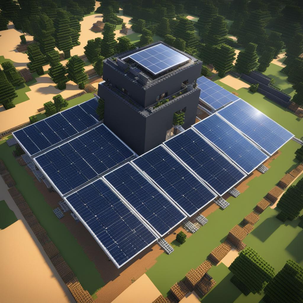 spaceborne solar farm harnessing solar energy in orbit - minecraft house design ideas minecraft block style