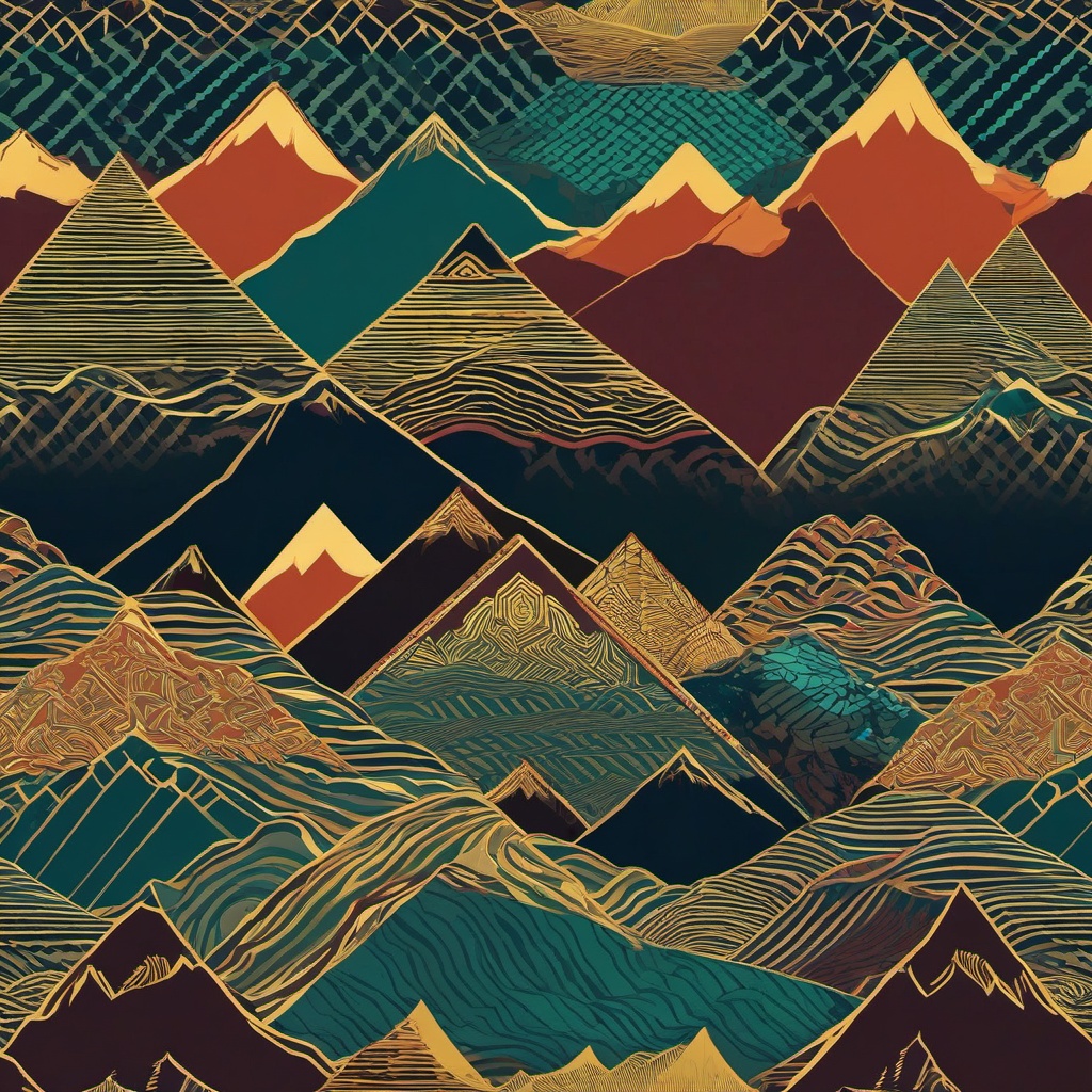 Good Wallpaper - Inspirational Mountain Peaks wallpaper, abstract art style, patterns, intricate