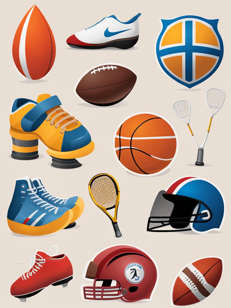 sports clipart - a collection of sports equipment for various games 