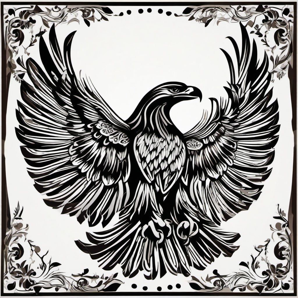 Eagle clipart - eagle in a stylized artistic form  