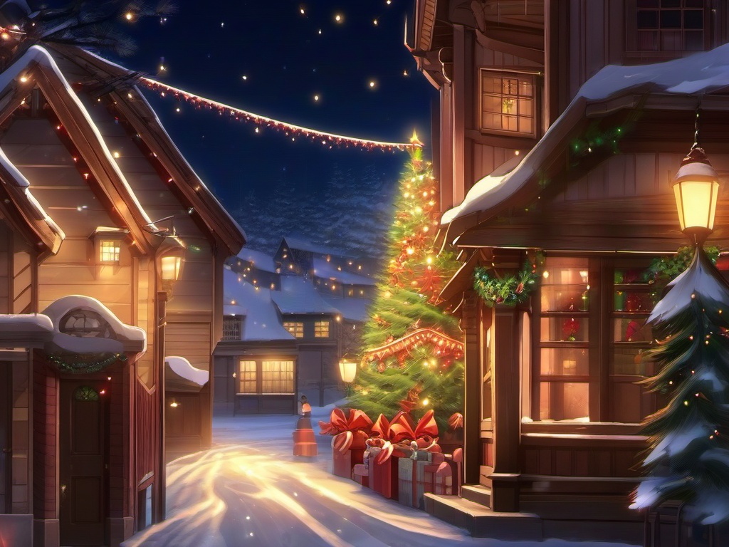 Anime Christmas Background  