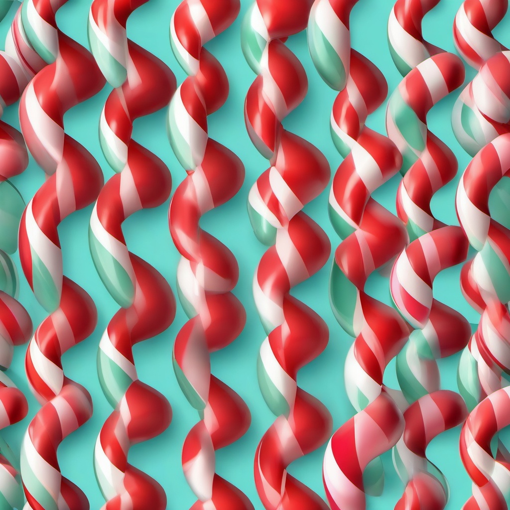 Candy Cane clipart - 3D candy cane with shiny texture  color,minimalist,vector clipart