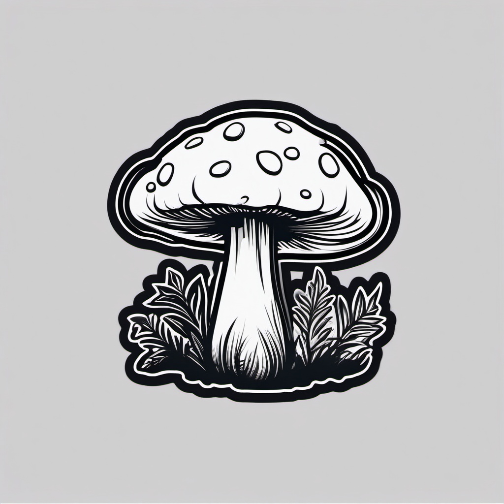 Mushroom Emoji Sticker - Fungi fascination, , sticker vector art, minimalist design