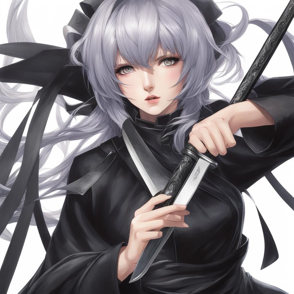 sakuya izayoi manipulates time and wields razor-sharp knives. 