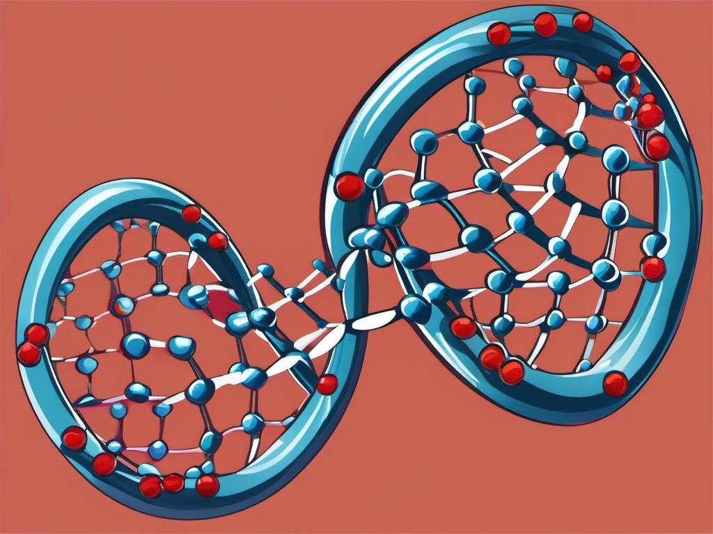 DNA Double Helix clipart - Molecular structure of genetic material, ,color clipart vector style