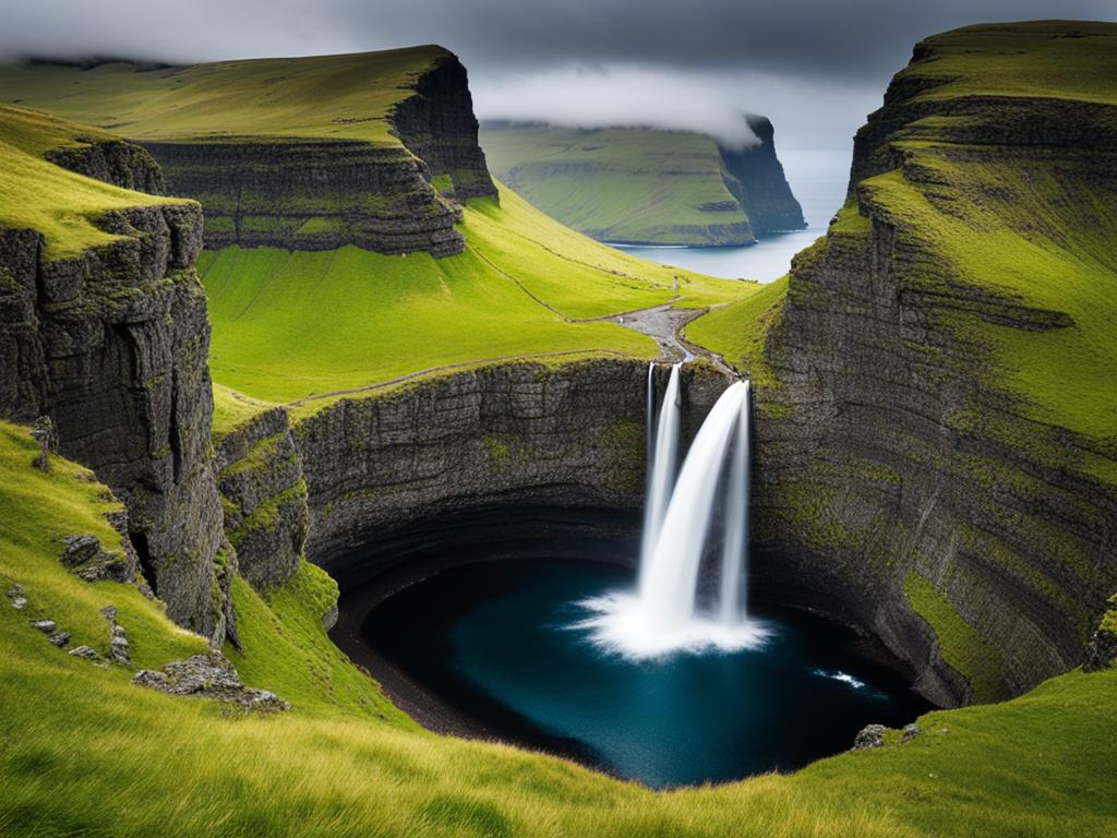 faroe islands - hikes to breathtaking viewpoints overlooking dramatic cliffs and fjords. 