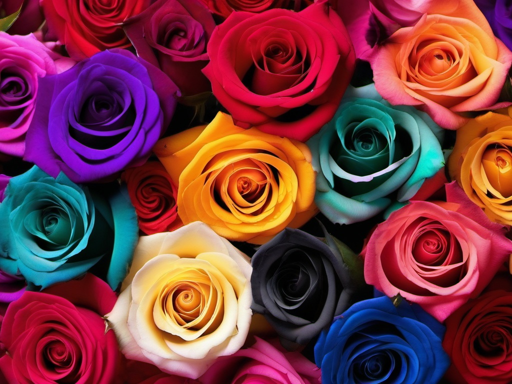 Multicolor Rose Wallpaper  