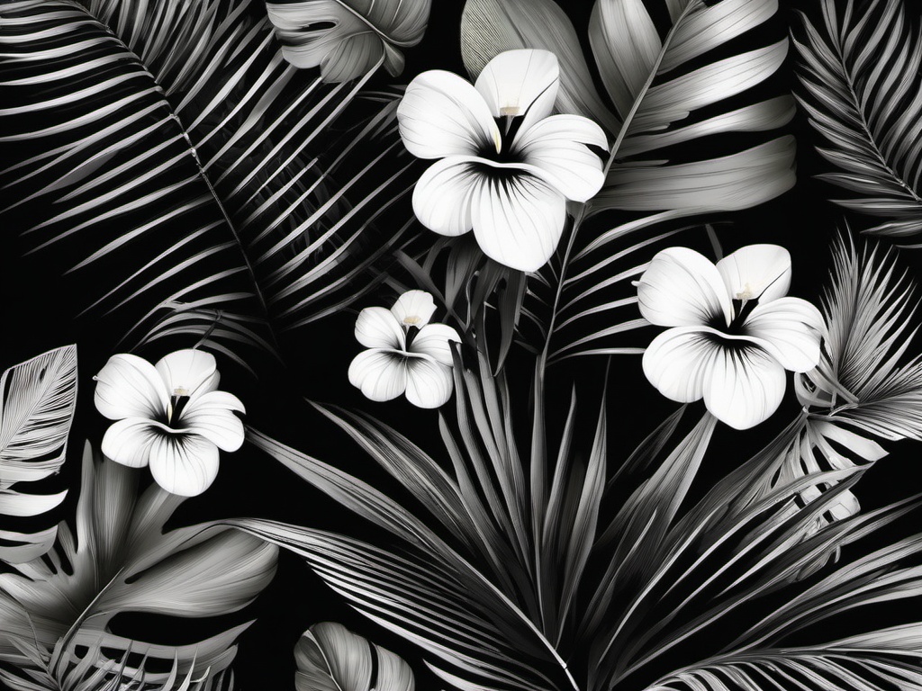 Black Tropical Wallpaper  ,desktop background wallpaper