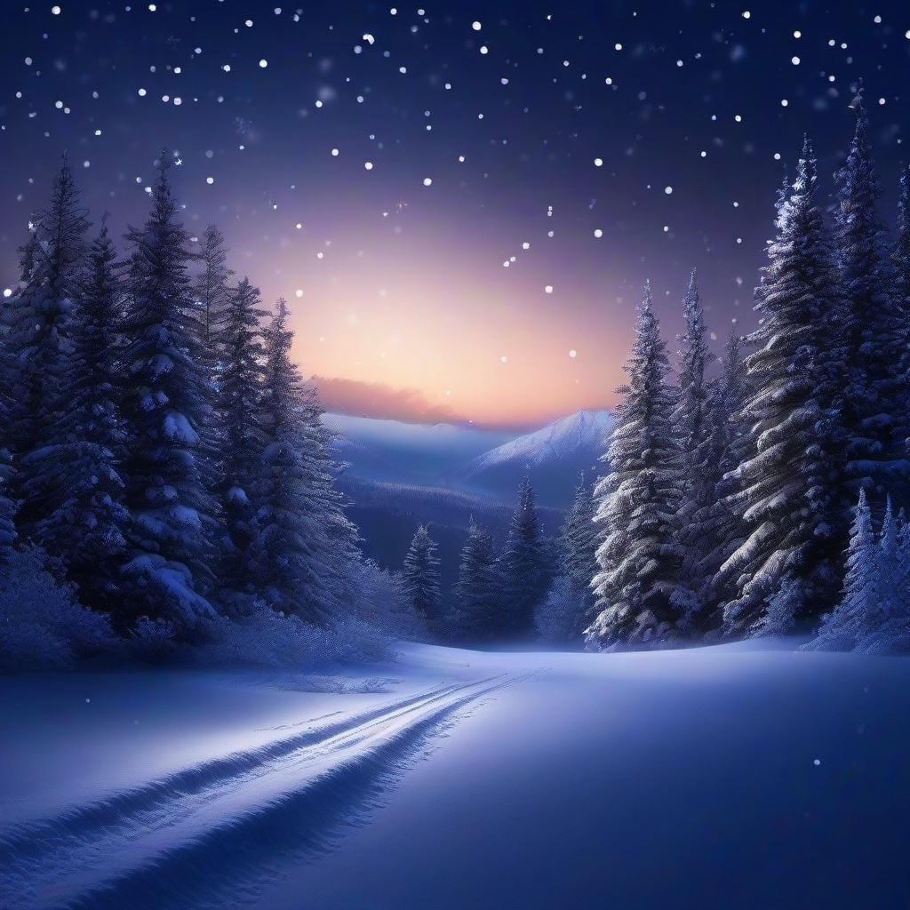 Winter background wallpaper - night snowfall wallpaper  