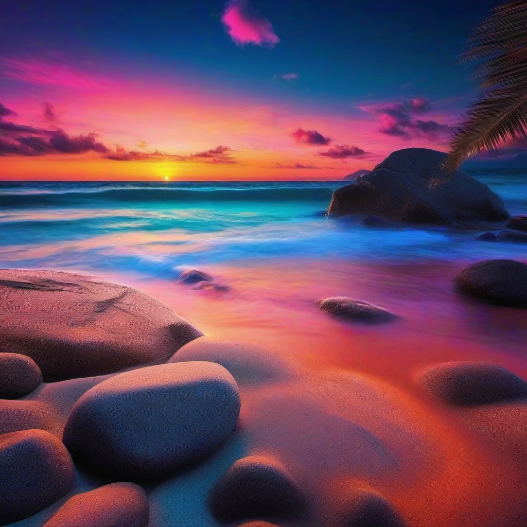 Beach Background Wallpaper - trippy beach wallpaper  