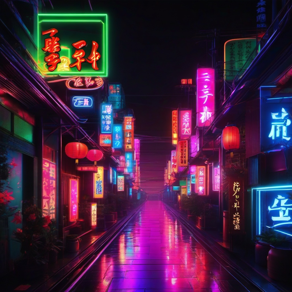 Neon Background Wallpaper - neon japanese wallpaper  