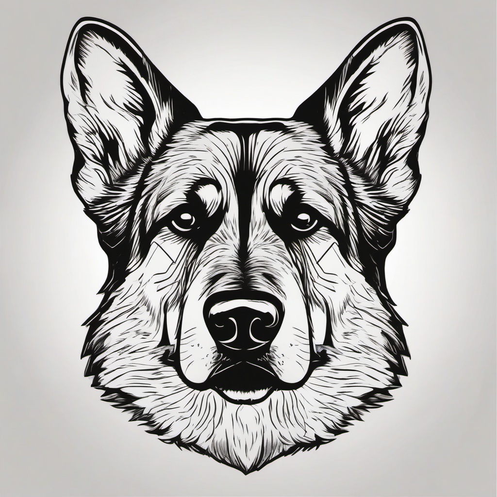 outline of german shepard head
  , vector illustration, clipart