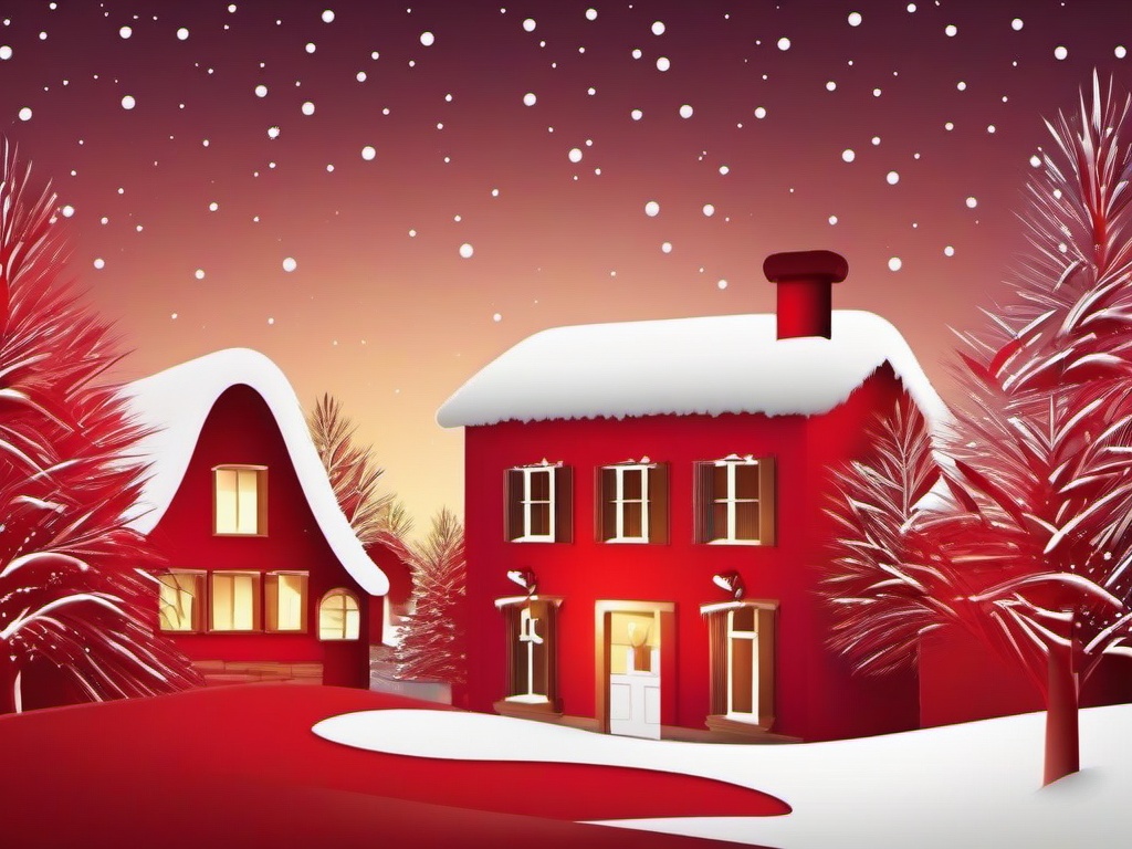 Cute Red Christmas Wallpaper  