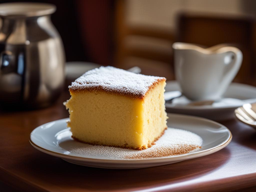 chaja, uruguayan sponge cake dessert, indulged at a family gathering in montevideo. 