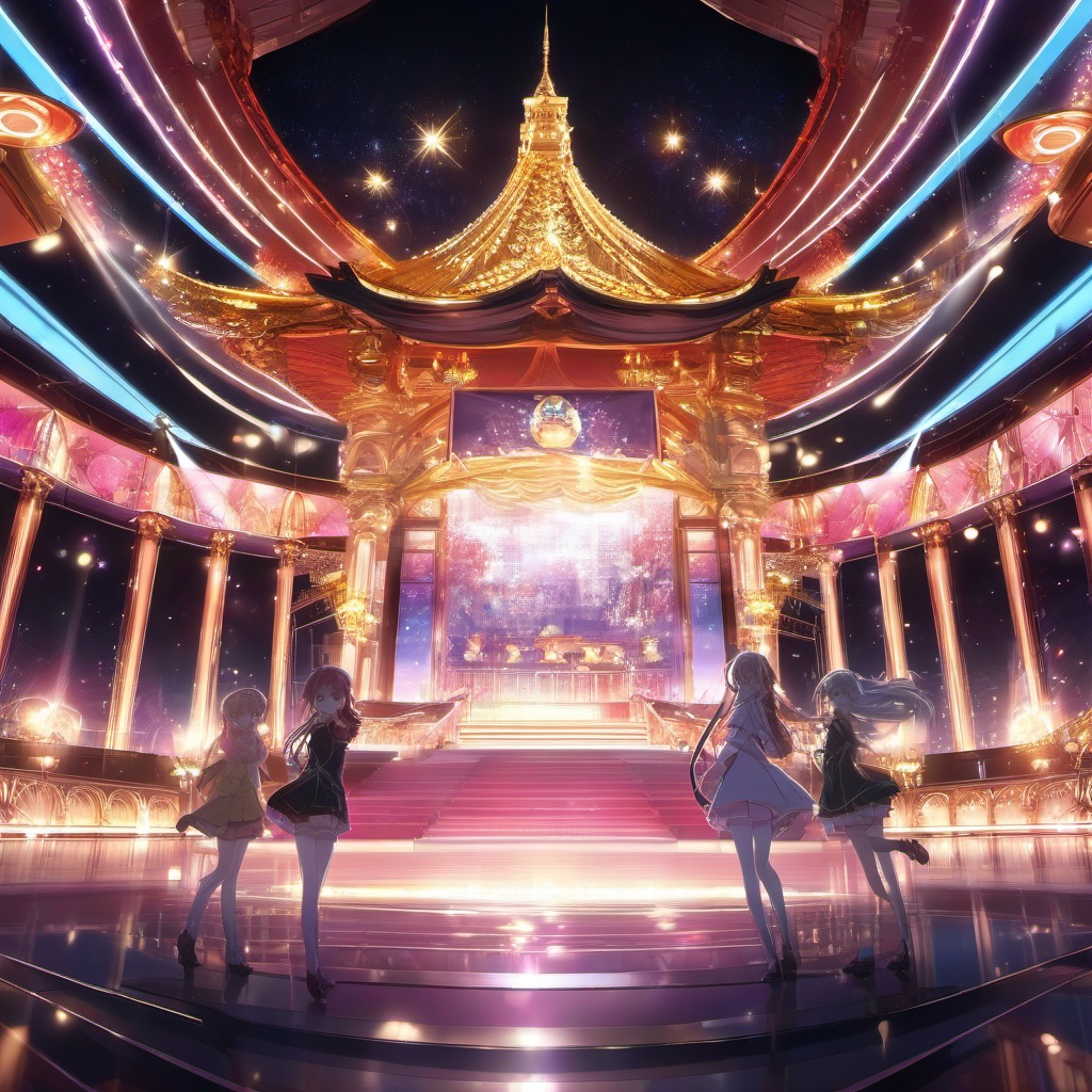 Dazzling idol stage. anime, wallpaper, background, anime key visual, japanese manga