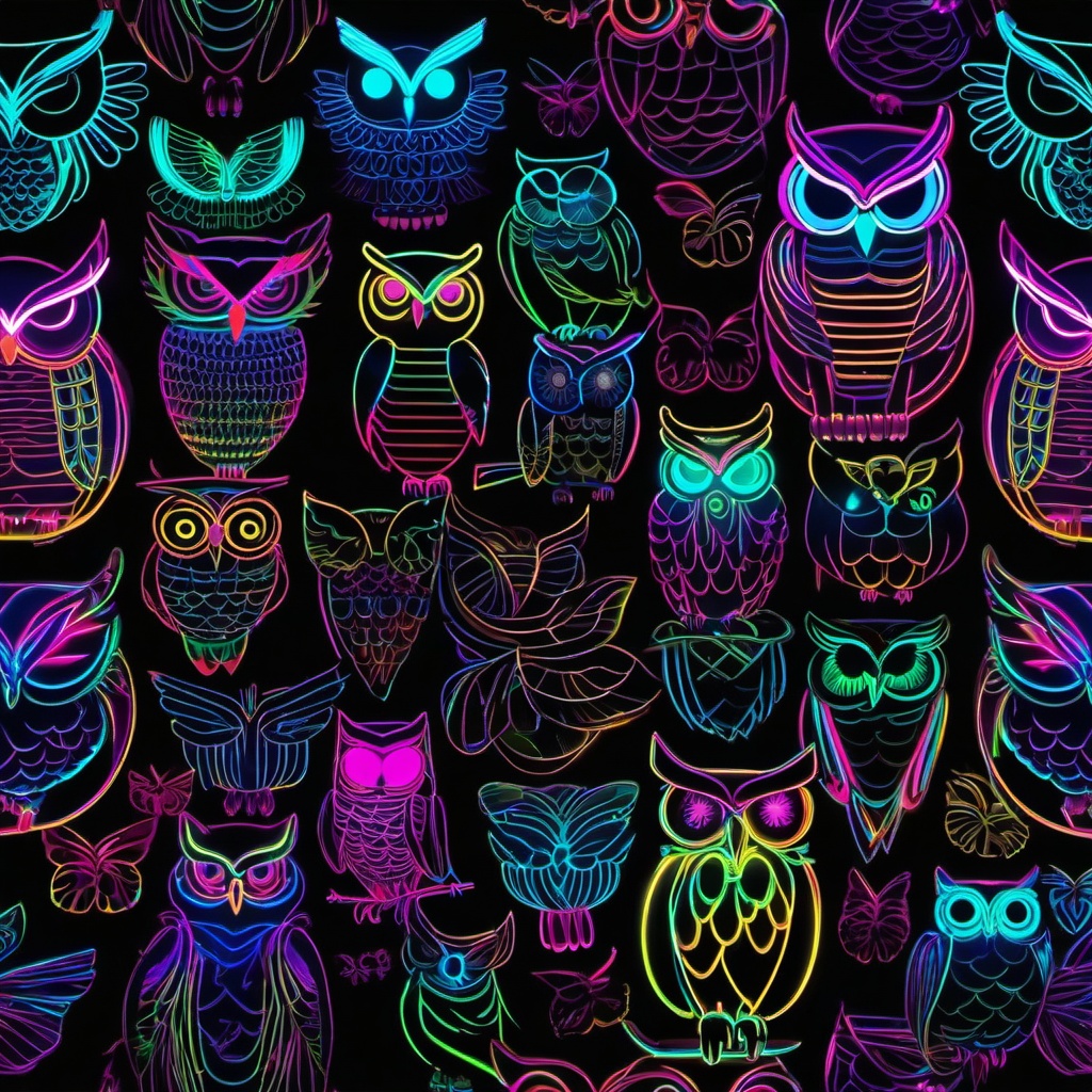 Neon Background Wallpaper - neon owl wallpaper  