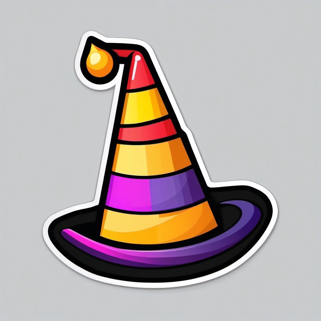 Party Hat Sticker - Party hat for festive occasions, ,vector color sticker art,minimal