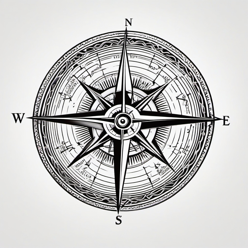 Compasstattoos - Possibly a unique variation of the word compass tattoos.  simple vector tattoo,minimalist,white background