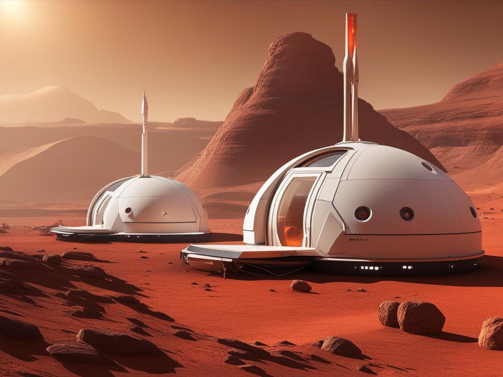 mars colonization modules, creating habitable environments on the red planet. 