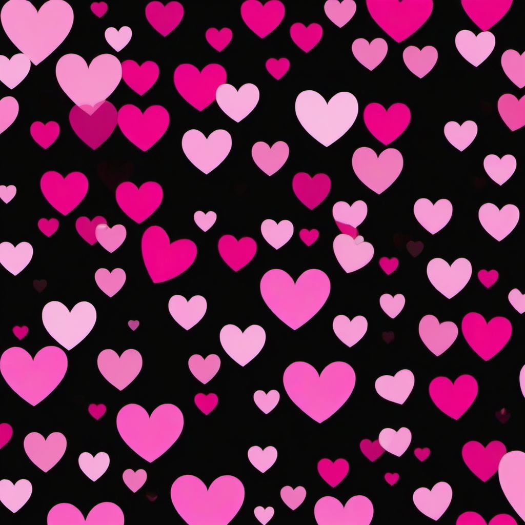 Heart Background Wallpaper - black background with pink hearts wallpaper  