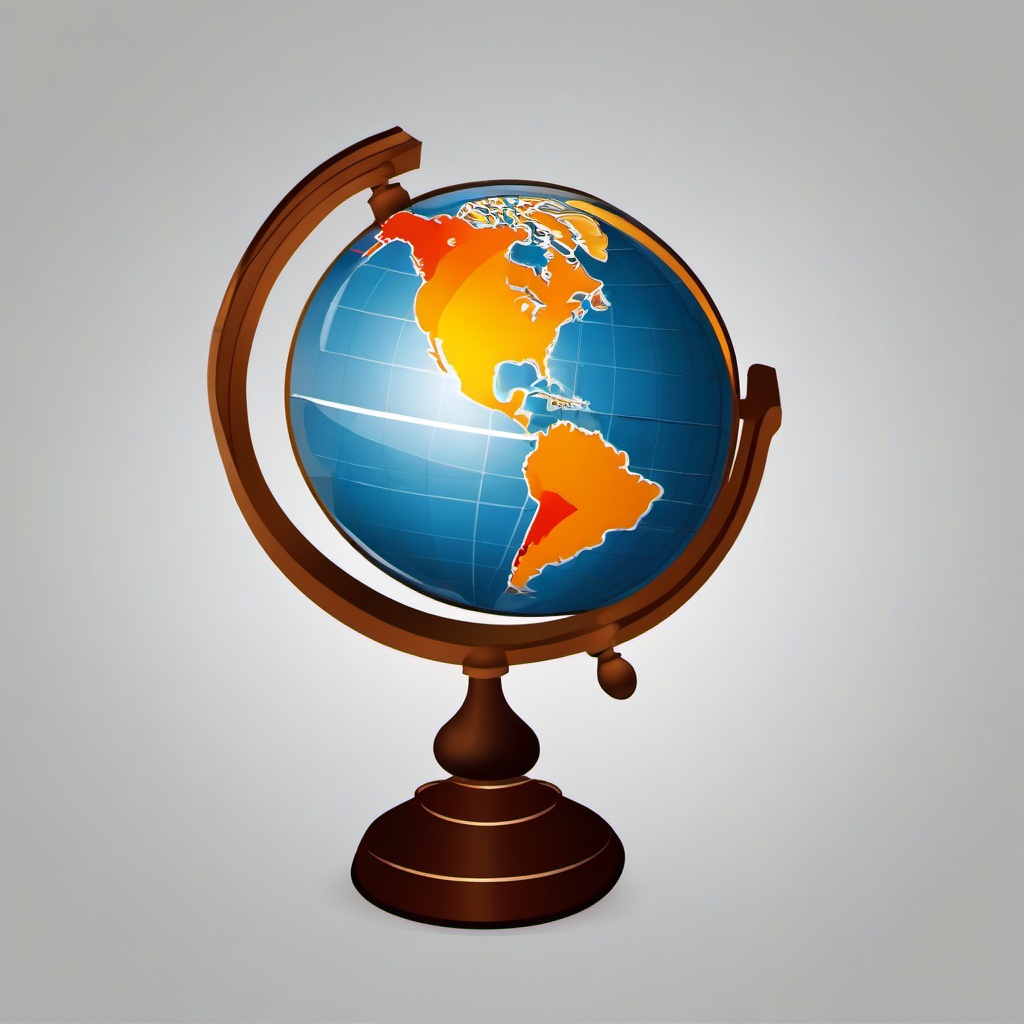 Globe clipart - world globe on a stand  clipart