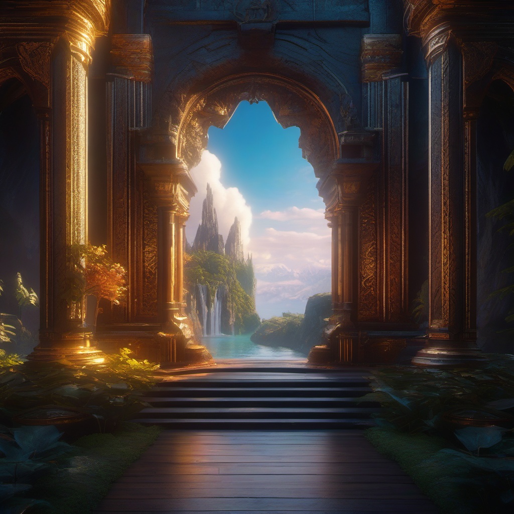 Magical Portals - A world with magical portals leading to different realms detailed matte painting, deep color, fantastical, intricate detail, splash screen, complementary colors, fantasy concept art, 8k resolution trending on artstation unreal engine 5