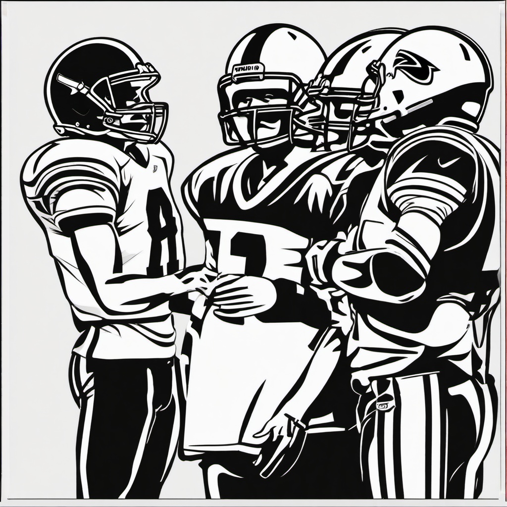 Football clipart - coach giving instructions  