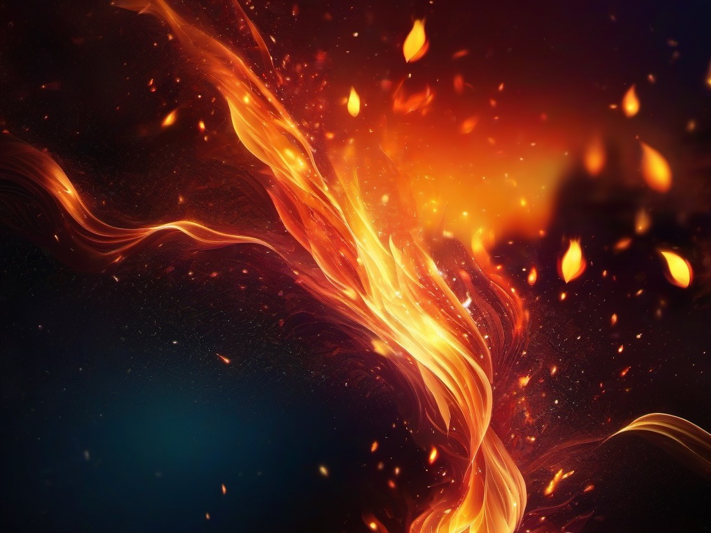 Fire Wallpaper - Vibrant flames with sparks flying  sunset background