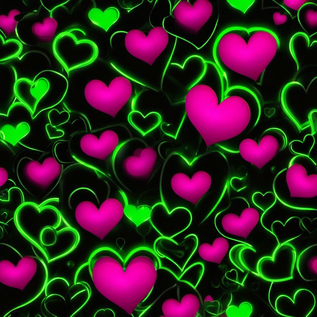 Heart Background Wallpaper - neon green heart background  