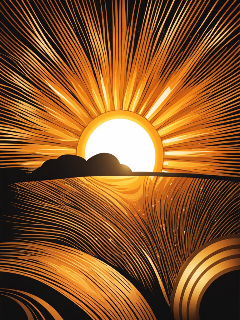 sun clipart - radiating warmth and light. 