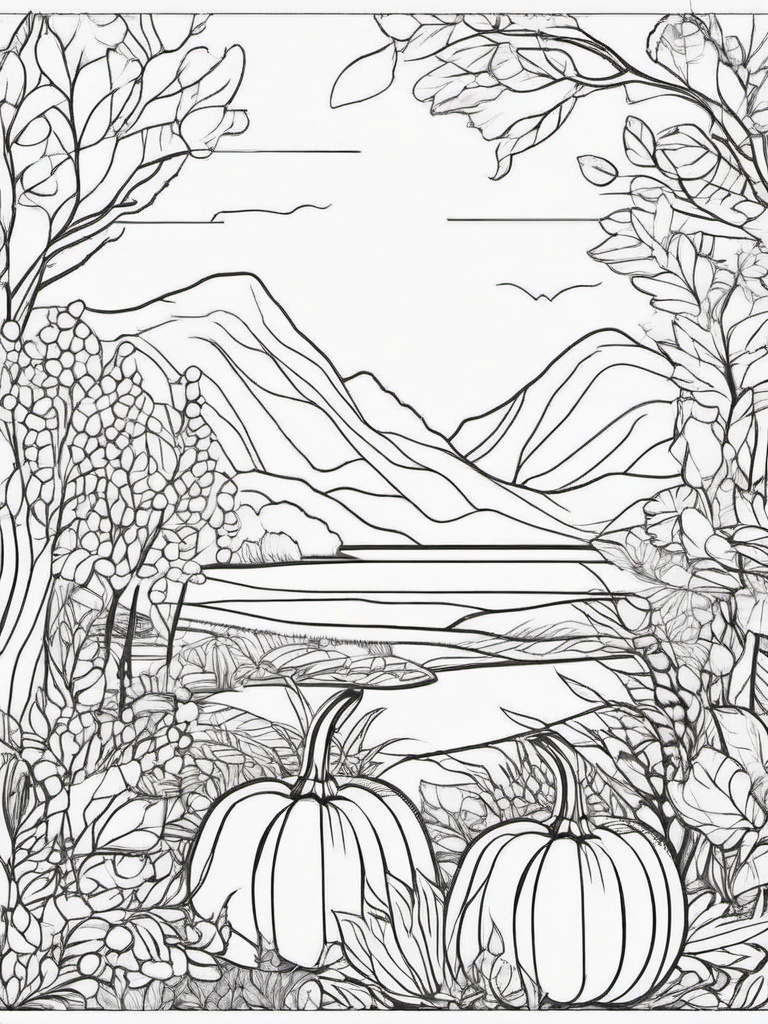 Pumpkin Spice Coloring Pages - Celebrating the Flavor of Fall  minimal black outline printable sheet, coloring page