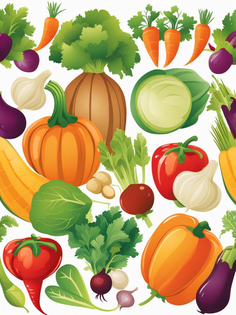 vegetables clipart - a lively vegetable parade, marching to celebrate the harvest festival 