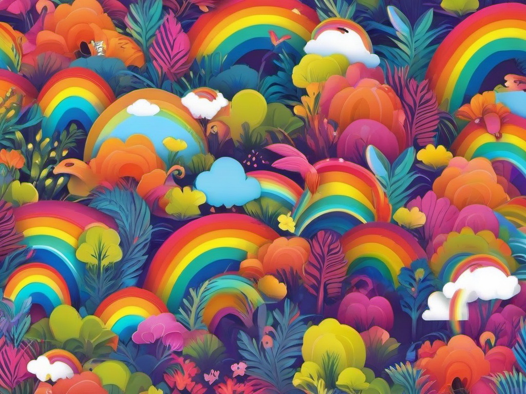 Rainbow Animal Wallpaper  