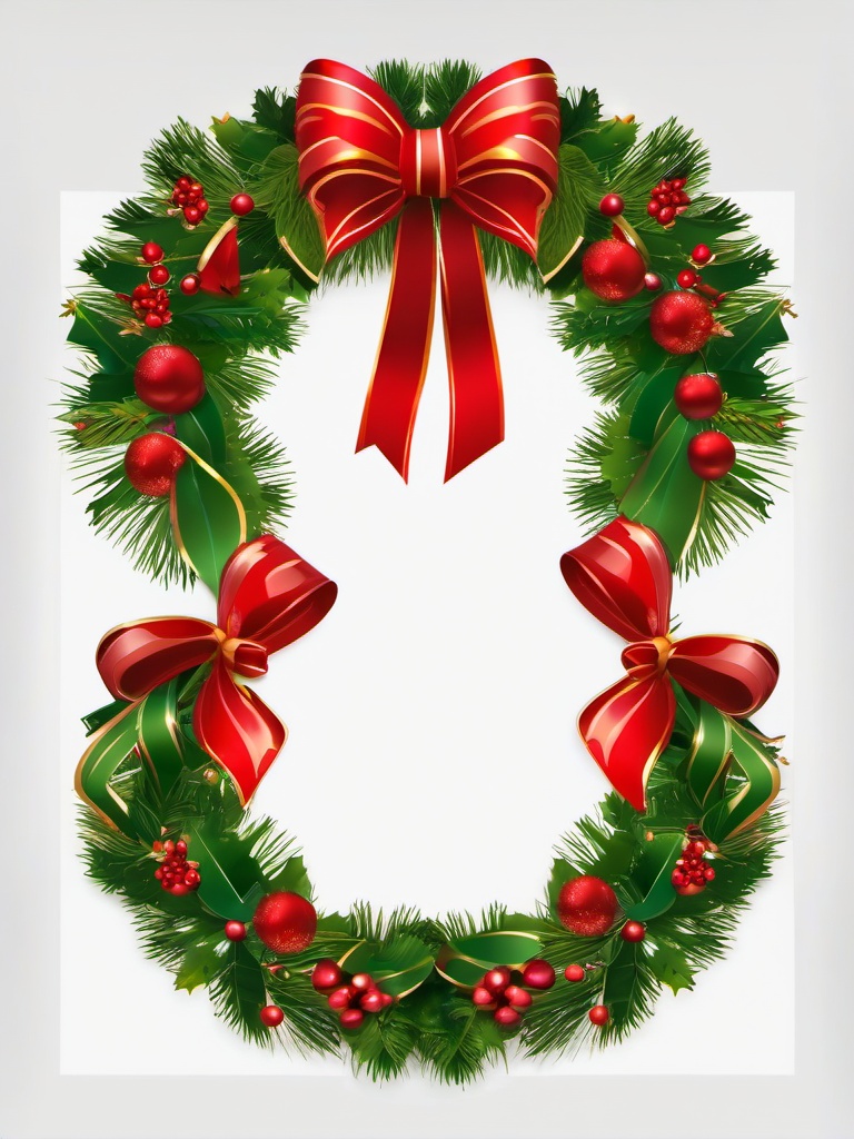 Bow clipart - decorative bow on a holiday wreath  