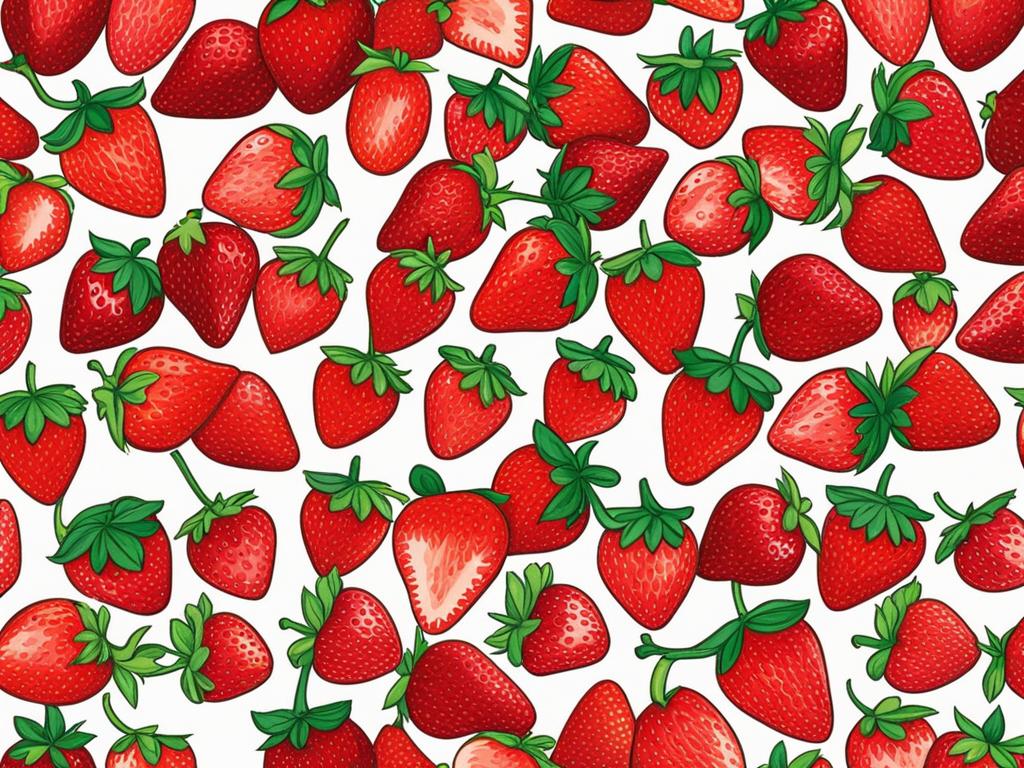 strawberry clipart - ripe and juicy, perfect for picking. 