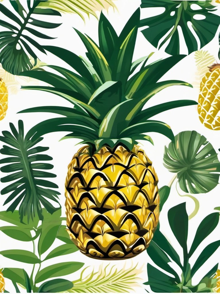 Pineapple clipart - pineapple in a garden  clipart