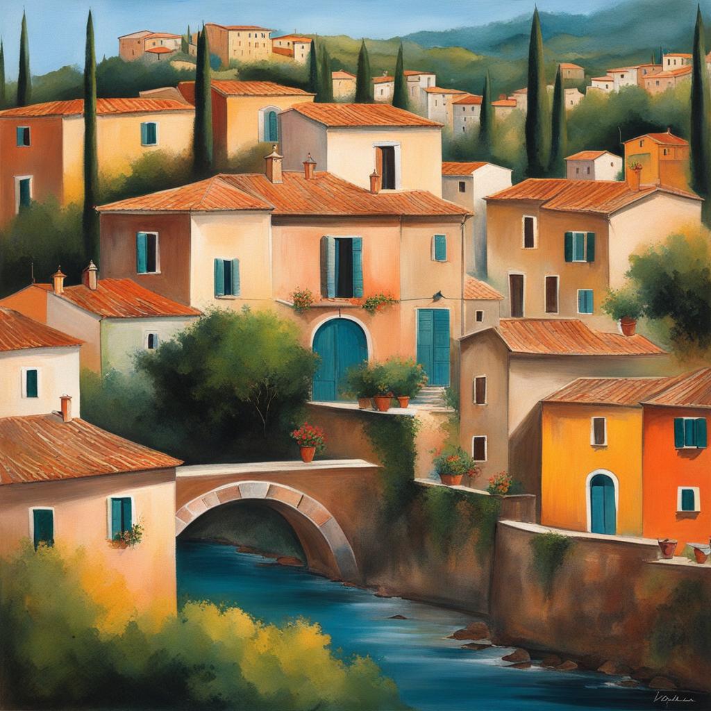 charming castelli romani - paint a scene from the charming castelli romani, a collection of hilltowns surrounding rome, each with its unique character. 